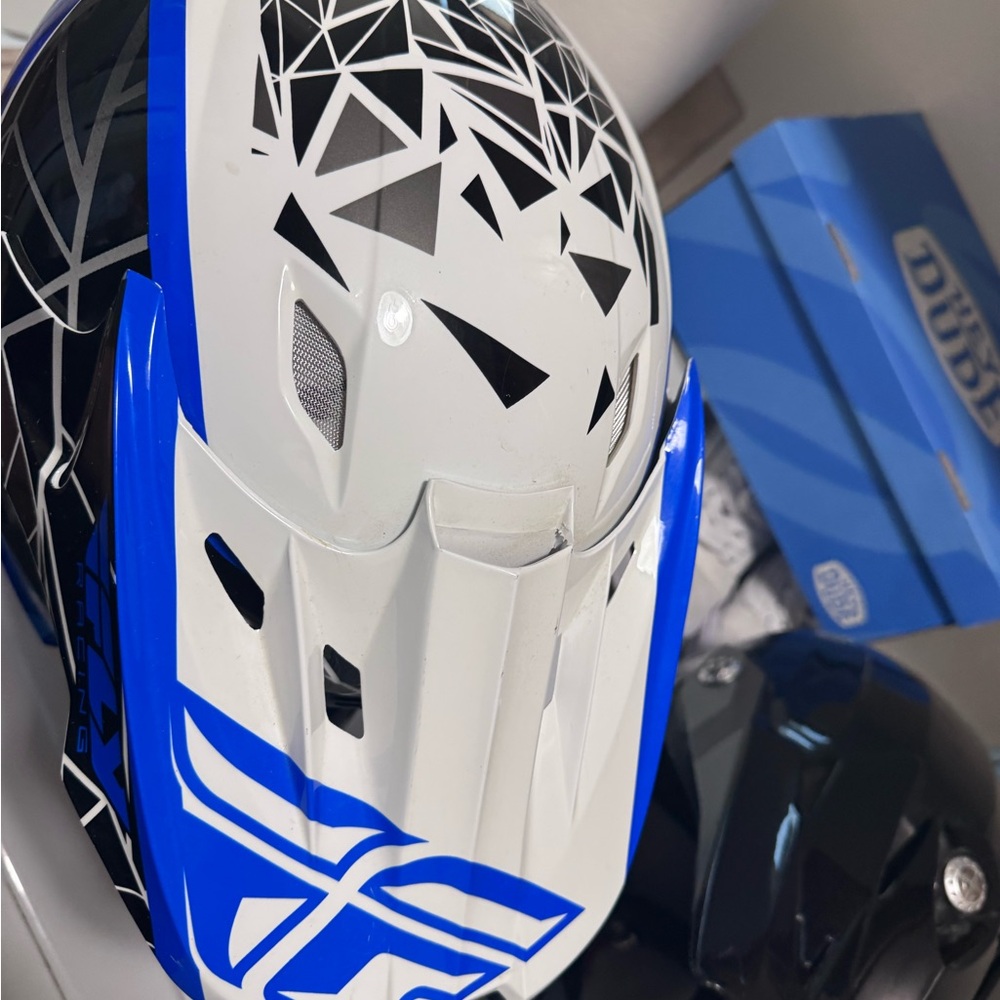 Dynamic Blue and Black Kids Helmet